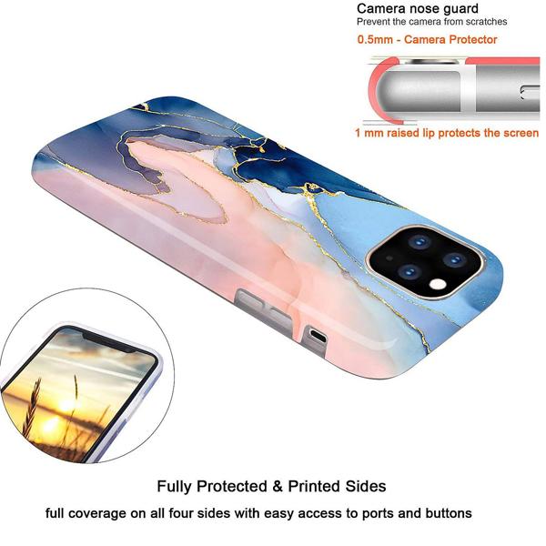 iPhone 12 Pro Max Electroplated Marble Pattern Case