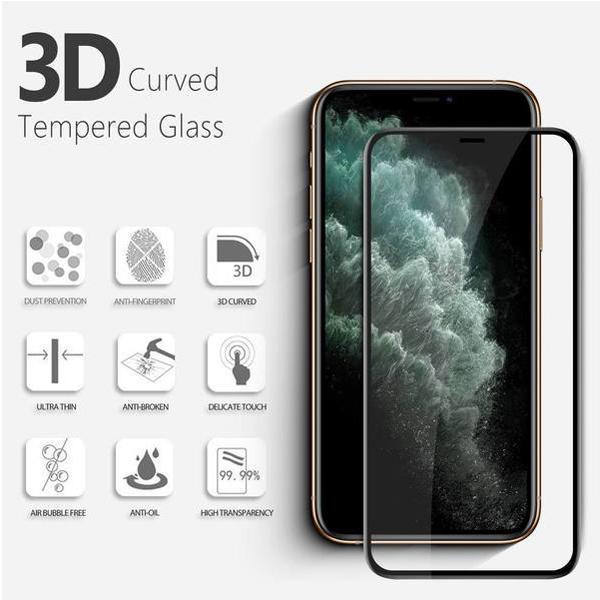 iPhone 13 Pro Max Tempered Glass Full Cover Black